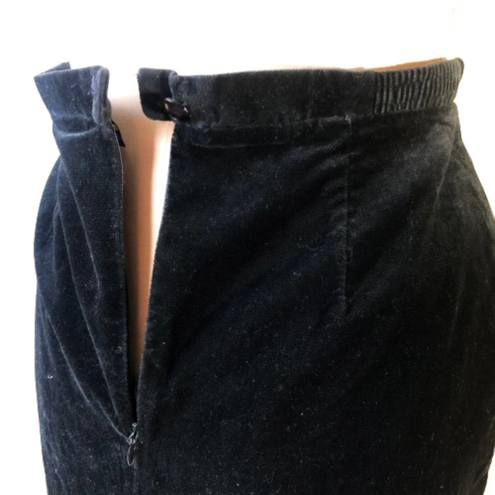 Vintage pencil fitted velvet skirt with bow - Picture 8 of 15